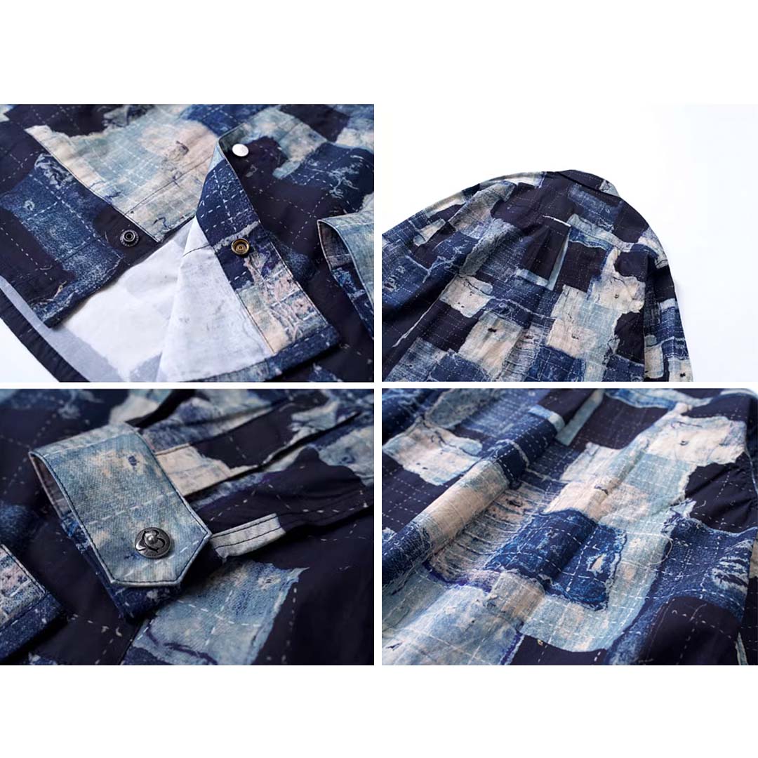 421 Toro Vintage Patchwork Long-Sleeve Shirt