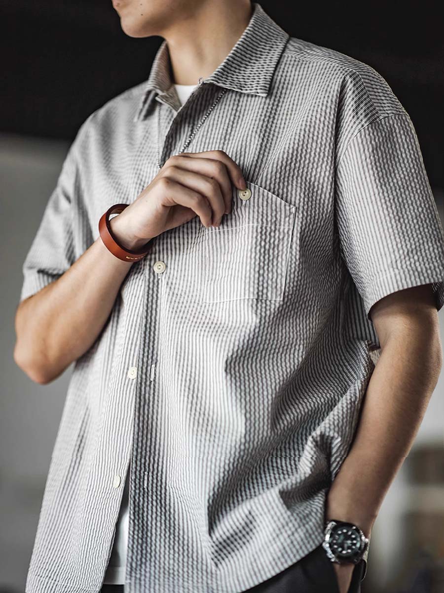 560 Yaro Seersucker Short-Sleeve Shirt