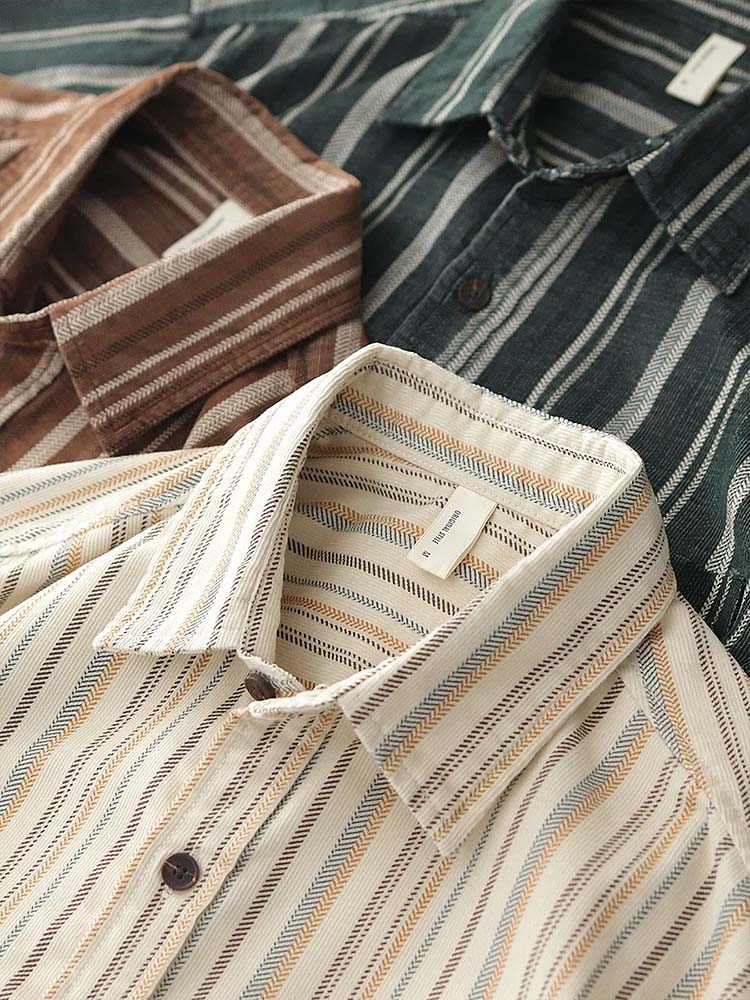 592 Taito Striped Long-Sleeve Shirt