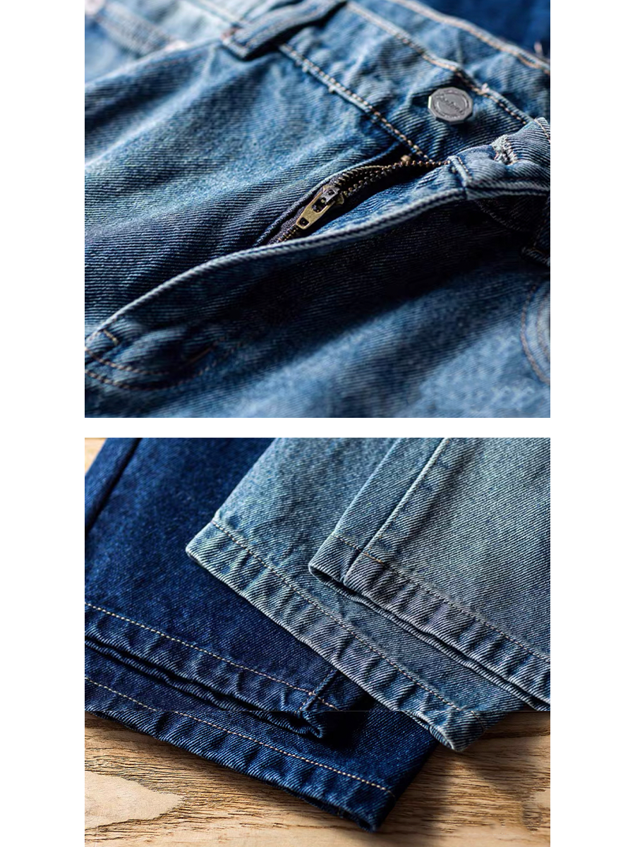 438 Kaito Washed Old Denim Trousers