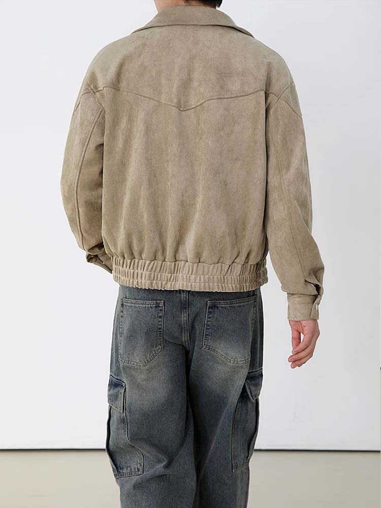 672 Nakamura Suede Zip-Through Jacket