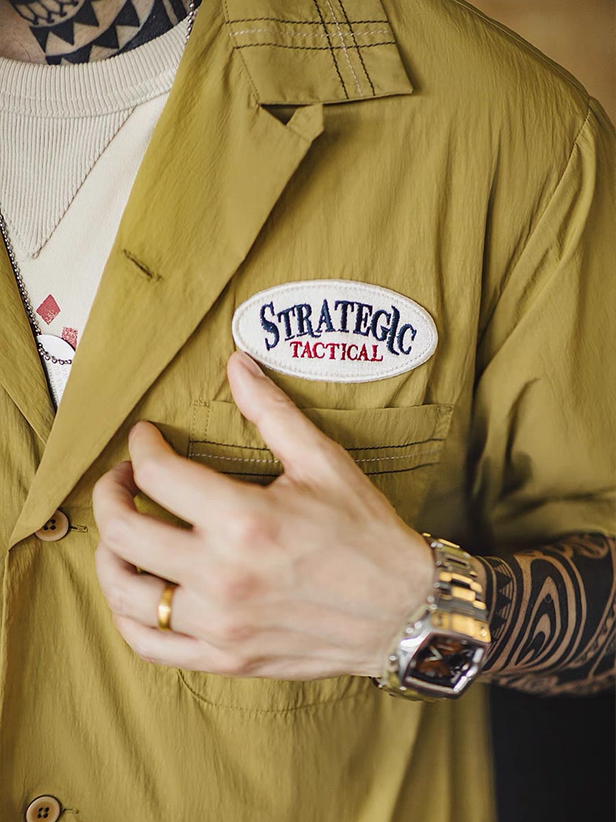 491 Enki Nylon Camp Collar Shirt