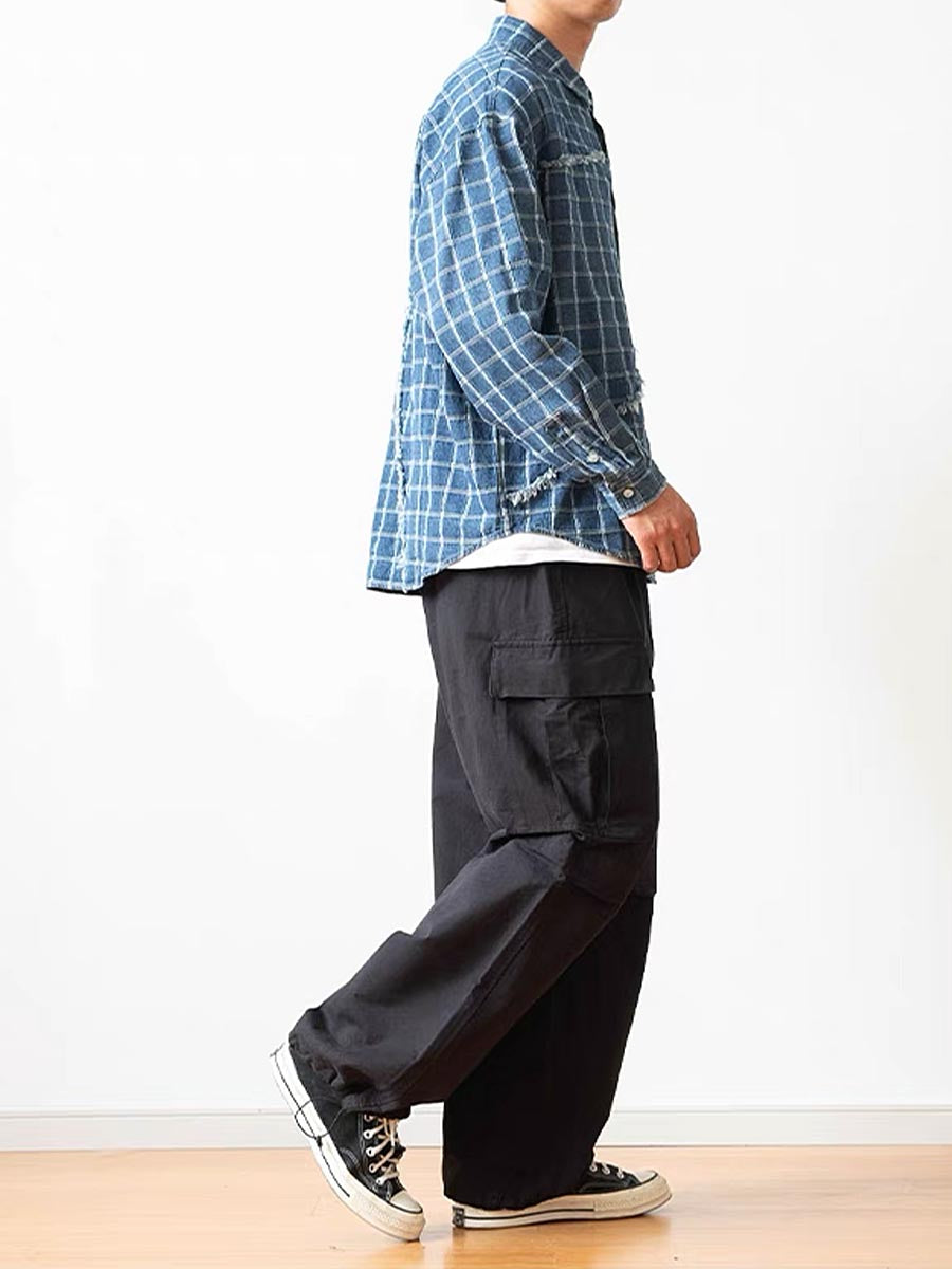 632 Koki Checkered Denim Shirt
