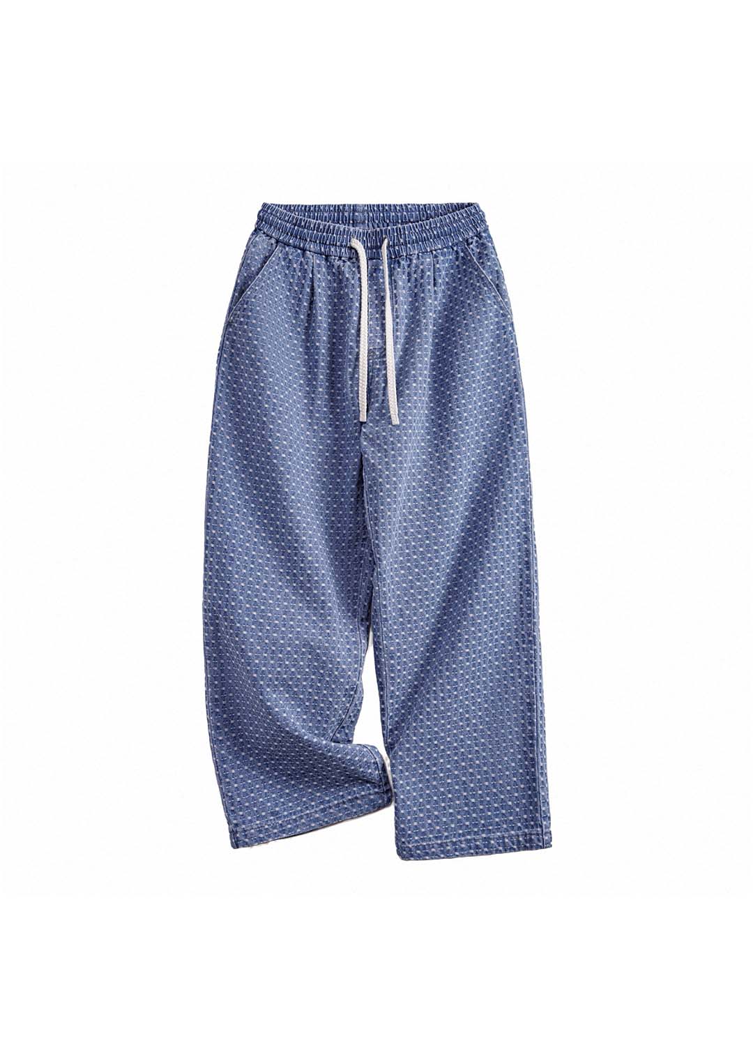 790 Arisawa Washed Denim Jacquard Pants