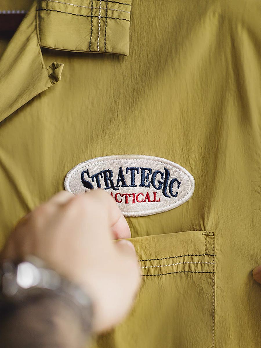 491 Enki Nylon Camp Collar Shirt