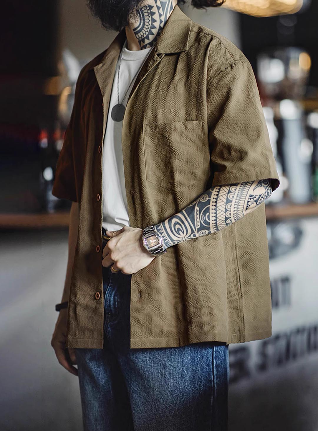 422 Jiro Textured Casual Shirt