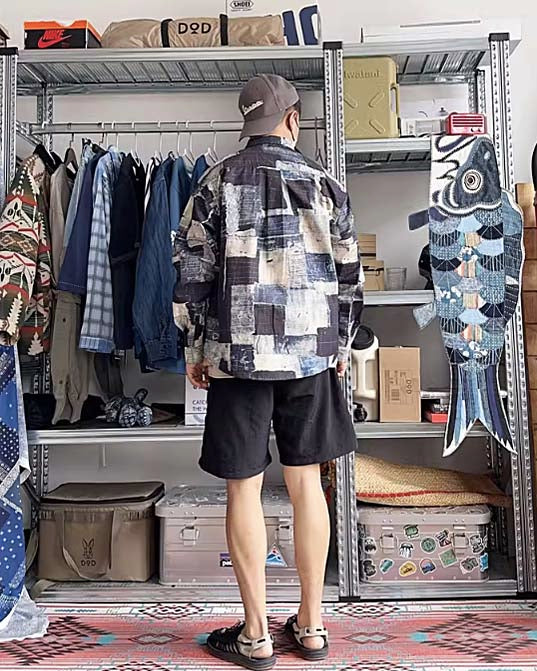 421 Toro Vintage Patchwork Long-Sleeve Shirt