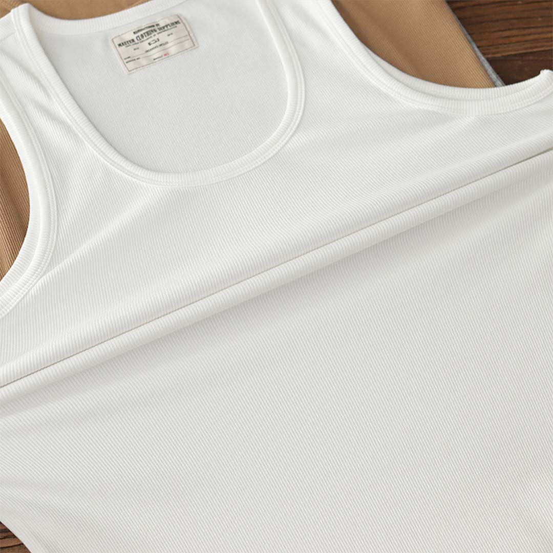 105 Basic Ribbed Cotton Vest