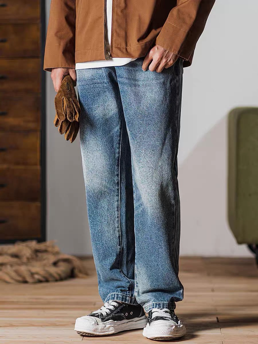 438 Kaito Washed Old Denim Trousers