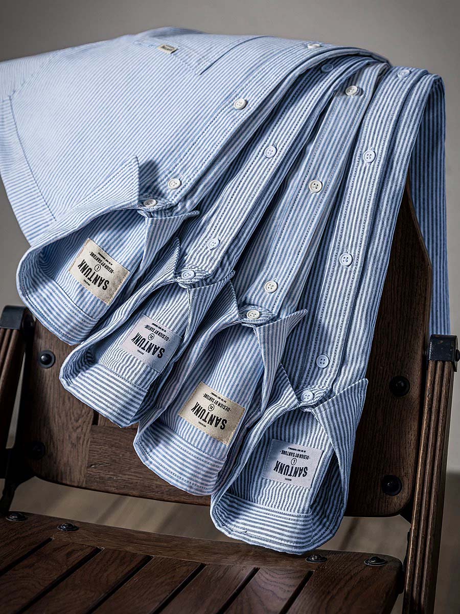 438 Ken Pinstripe Short-Sleeve Shirt