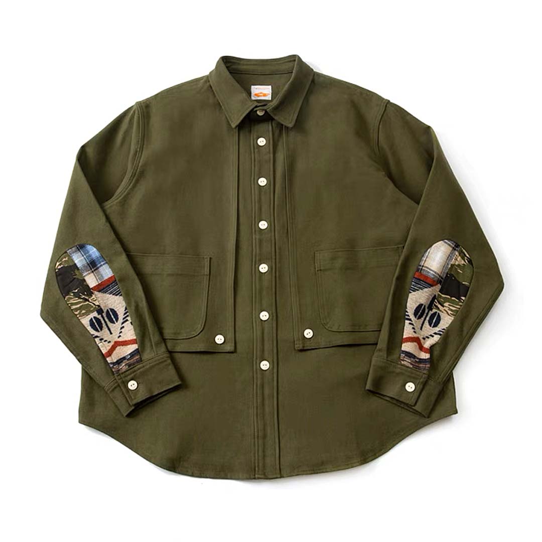 154 Kuri Elbow Patchwork Shirt