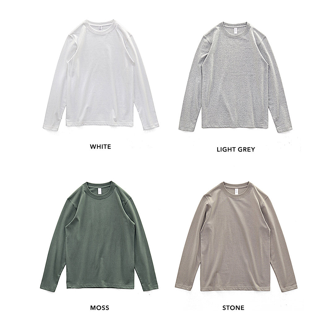 260G Basic Plain Long Sleeve Tee