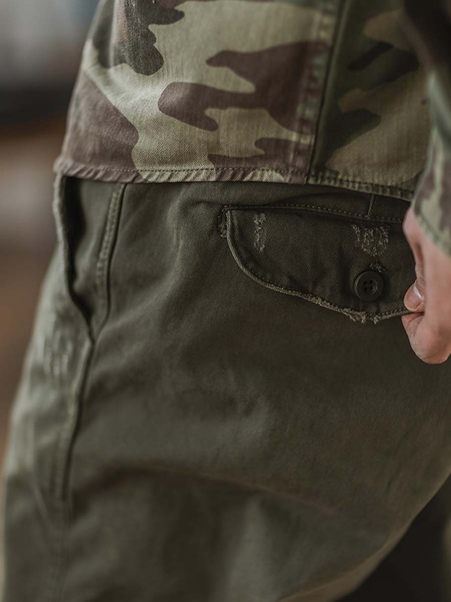 064 Bara Distressed Relaxed Chinos