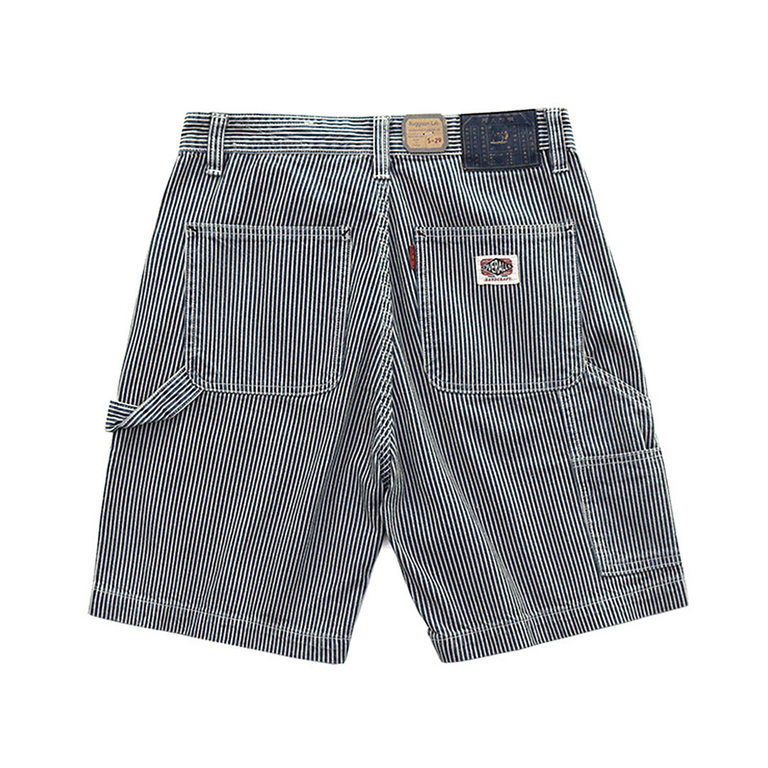 108 Vintage Striped Denim Shorts