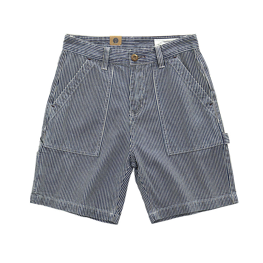 108 Vintage Striped Denim Shorts