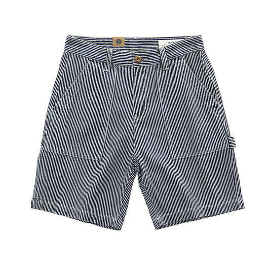 108 Vintage Striped Denim Shorts