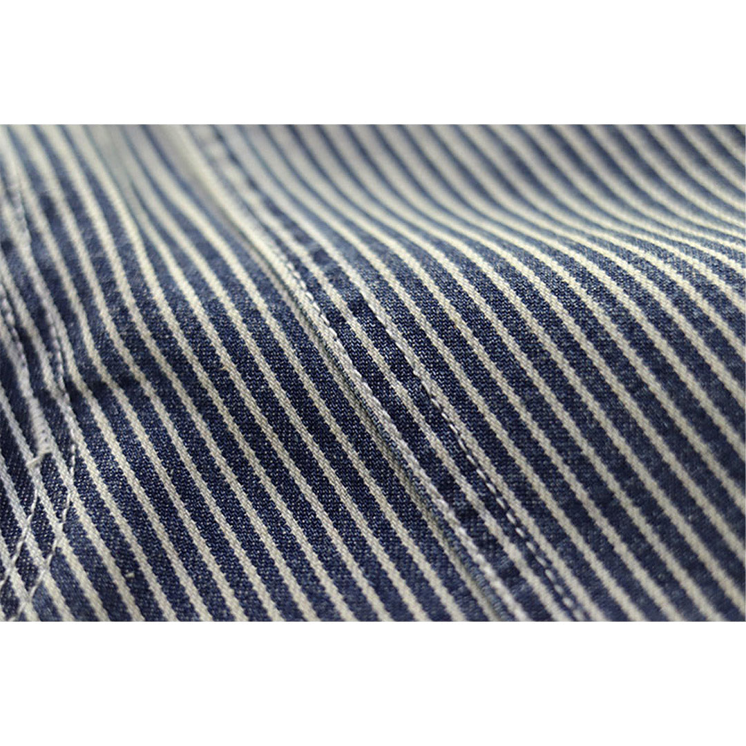108 Vintage Striped Denim Shorts