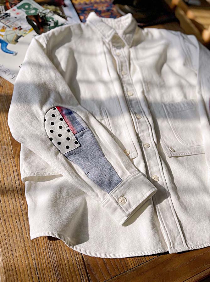 154 Kuri Elbow Patchwork Shirt