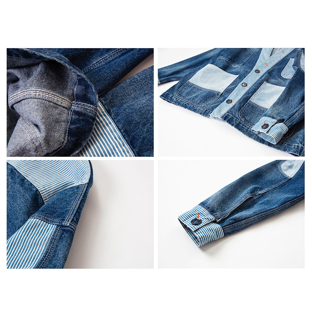 652 Patchwork Denim Kimono