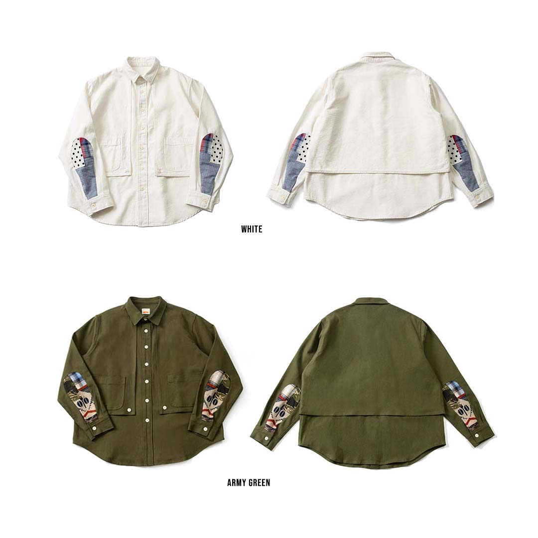 154 Kuri Elbow Patchwork Shirt