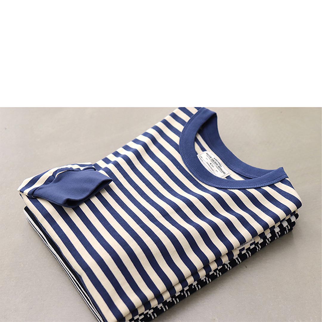 250G Basic Striped Long Sleeve Tee