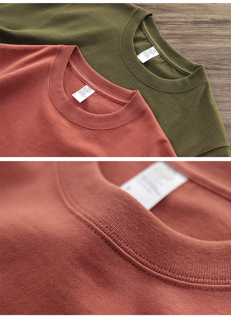260G Basic Plain Tee (Neutrals)