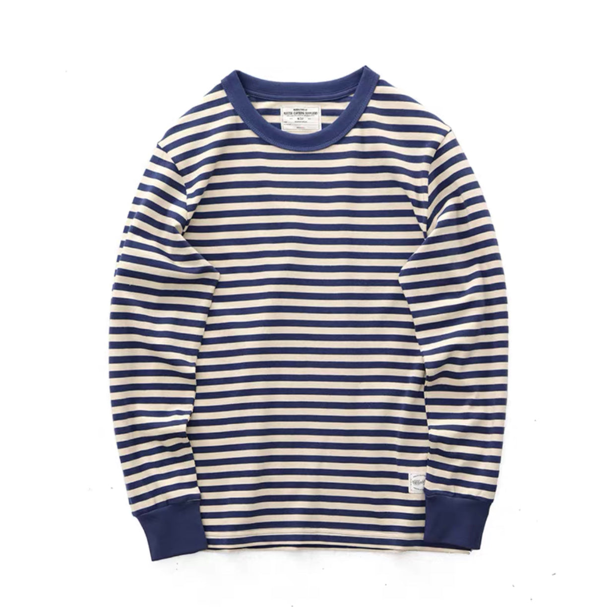 250G Basic Striped Long Sleeve Tee