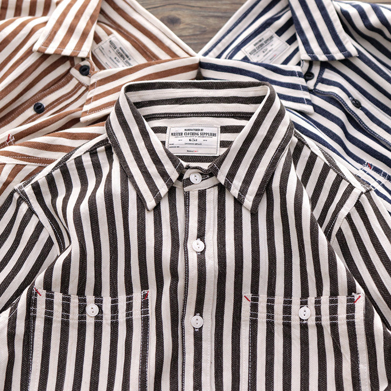 146 Akimeji Striped Shirt
