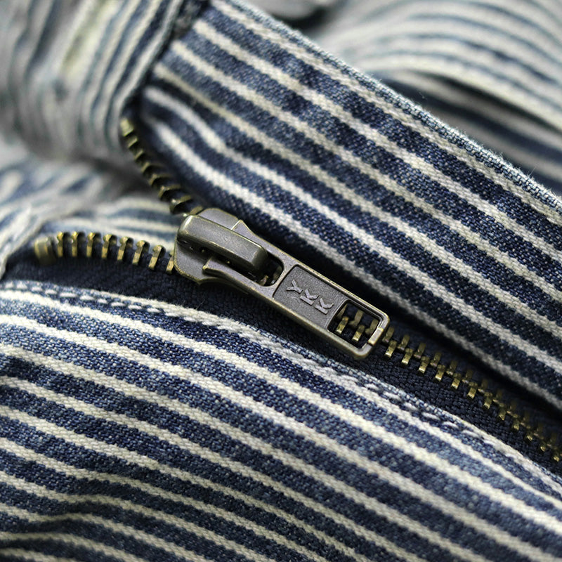 108 Vintage Striped Denim Shorts