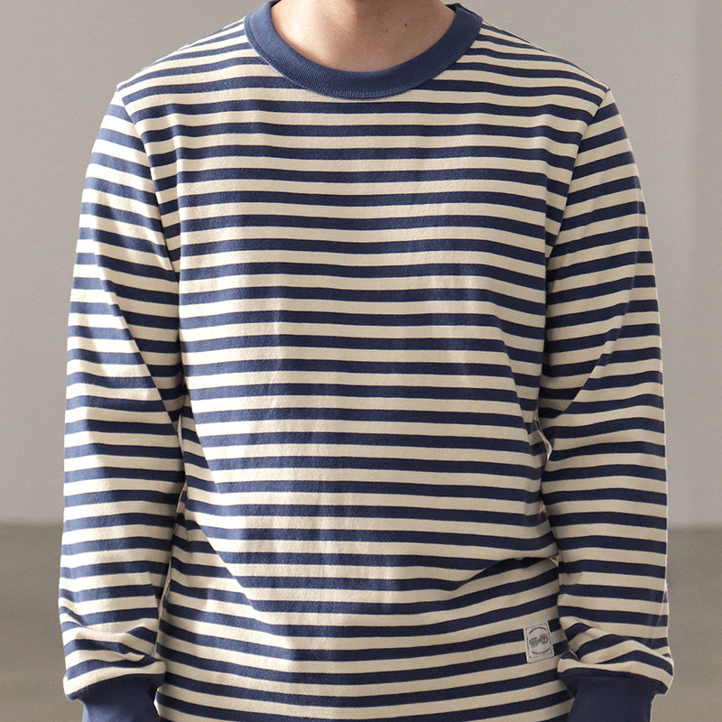 250G Basic Striped Long Sleeve Tee