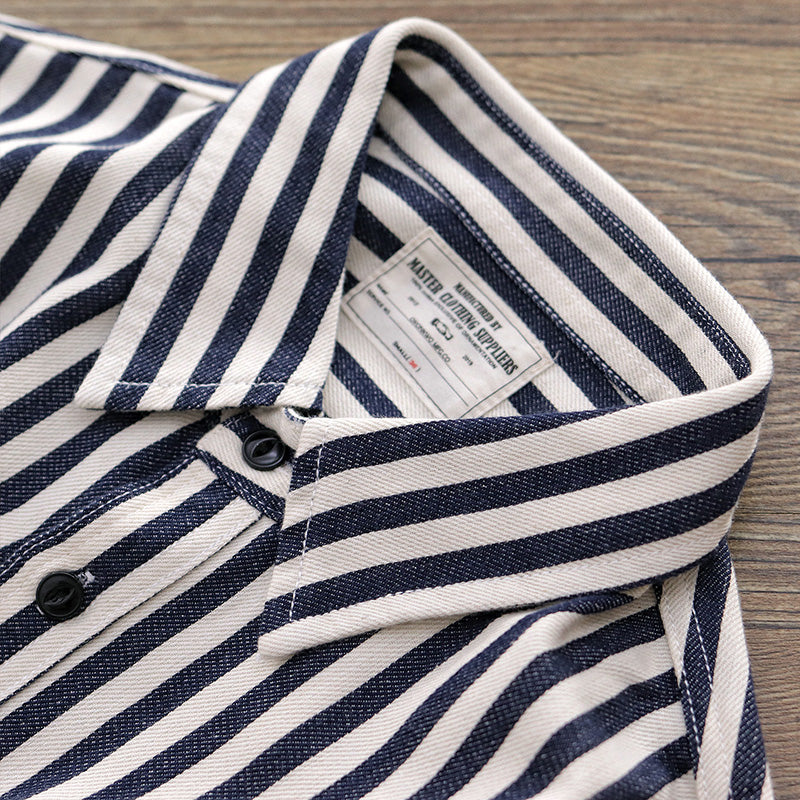 146 Akimeji Striped Shirt
