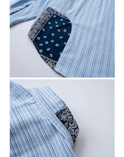 347 Ryōta Casual Pinstriped Shirt