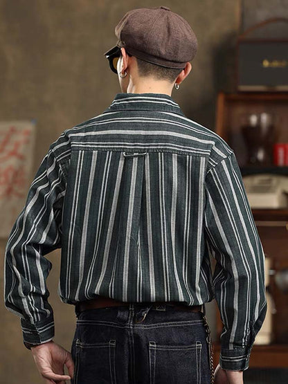 592 Taito Striped Long-Sleeve Shirt