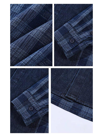 649 Mio Patchwork Long-Sleeve Shirt