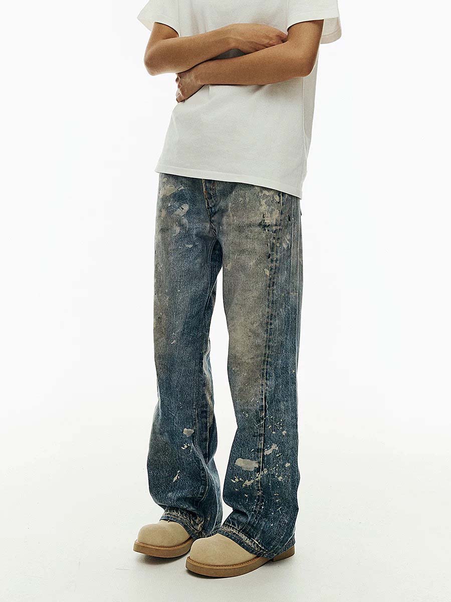 692 Kappei Distressed Graffiti Denim Jeans