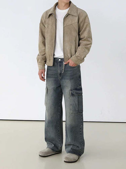 672 Nakamura Suede Zip-Through Jacket