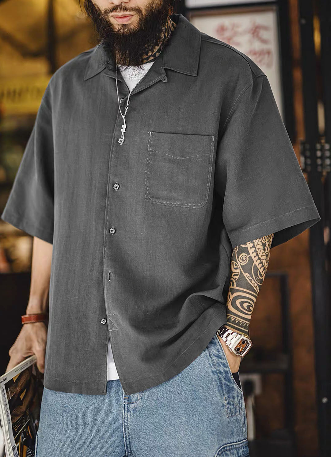 342 Tanaka Relaxed Short-Sleeve Shirt