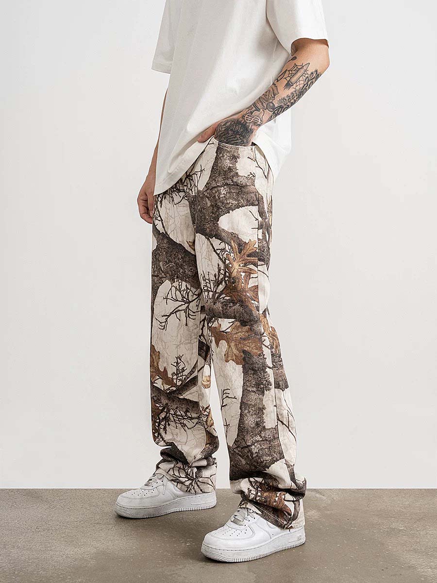 634 Hosho "Vines" Printed Trousers