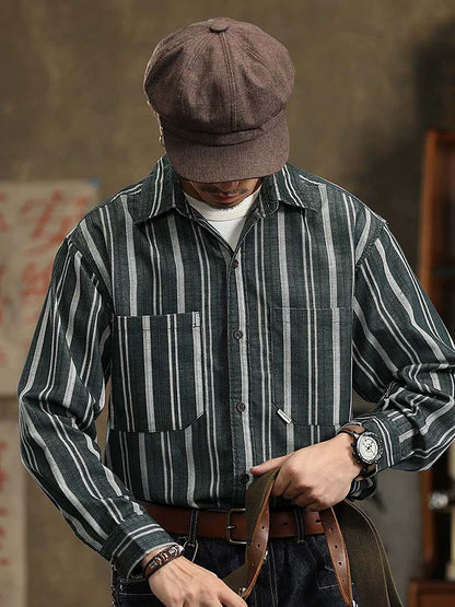 592 Taito Striped Long-Sleeve Shirt