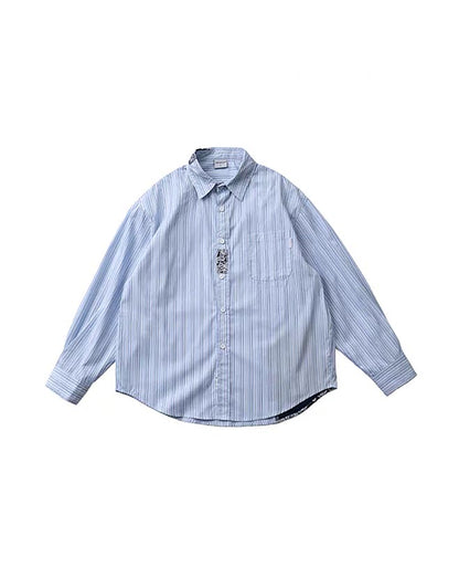 347 Ryōta Casual Pinstriped Shirt