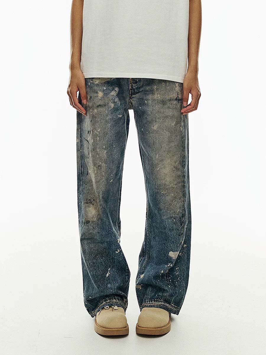 692 Kappei Distressed Graffiti Denim Jeans