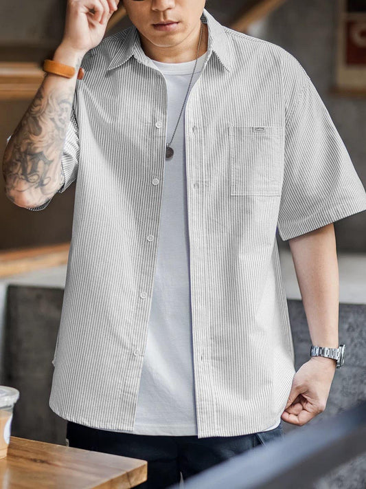 438 Ken Pinstripe Short-Sleeve Shirt