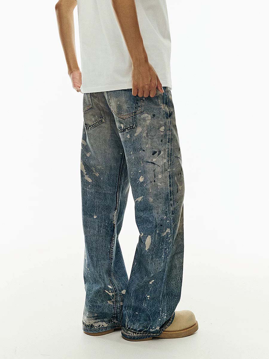 692 Kappei Distressed Graffiti Denim Jeans