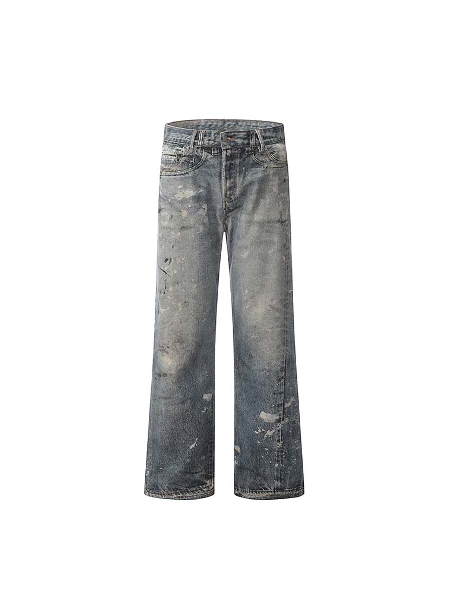 692 Kappei Distressed Graffiti Denim Jeans