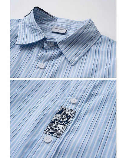 347 Ryōta Casual Pinstriped Shirt