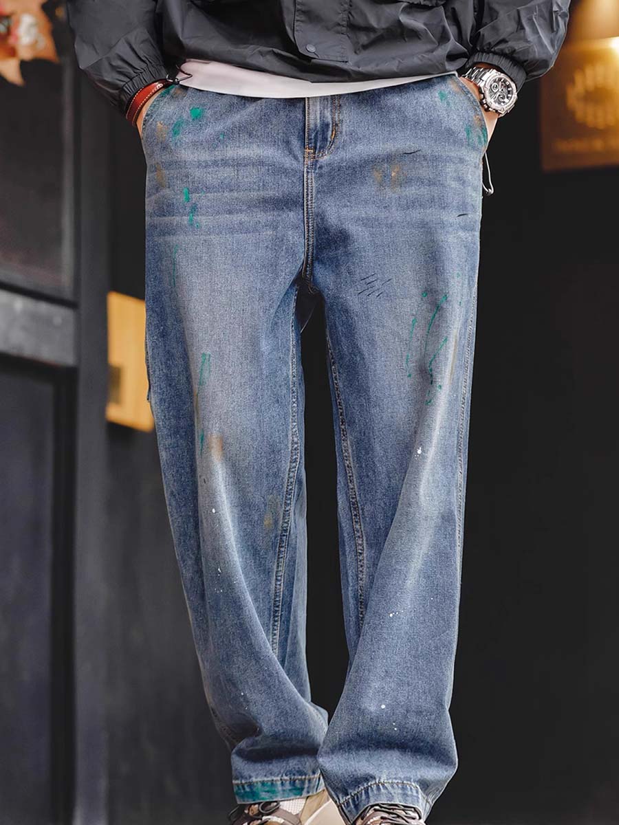 639 Koshi Washed Graffiti Jeans