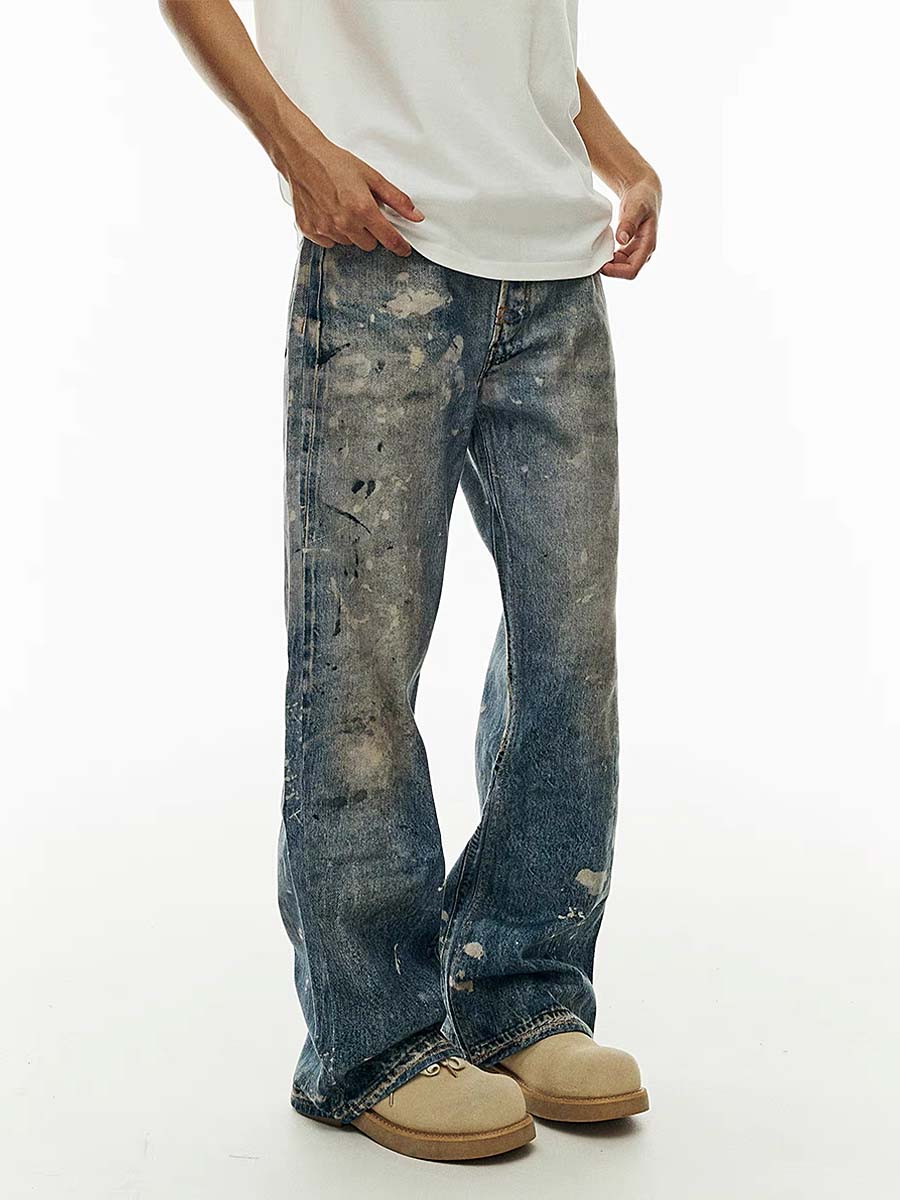 692 Kappei Distressed Graffiti Denim Jeans