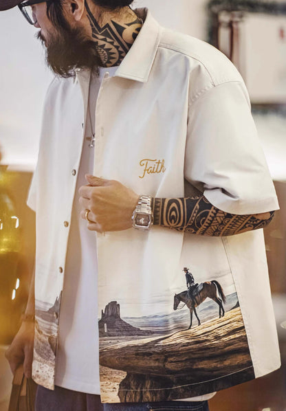 679 Kouye Printed Short-Sleeve Shirt