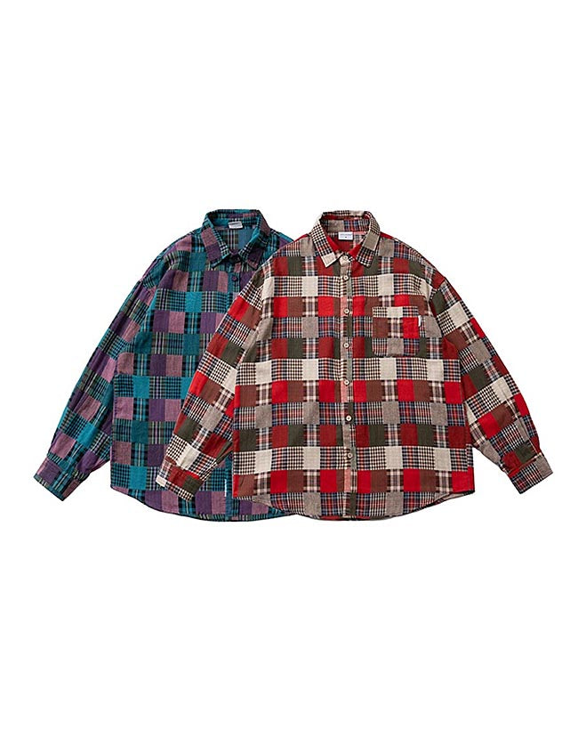 483 Taiki Plaid-Patterned Flannel Shirt