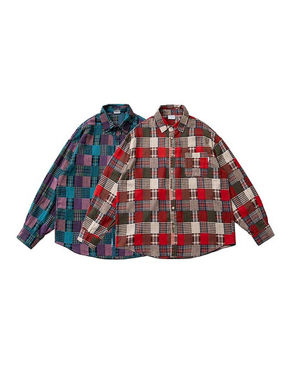 483 Taiki Plaid-Patterned Flannel Shirt